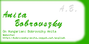 anita bobrovszky business card